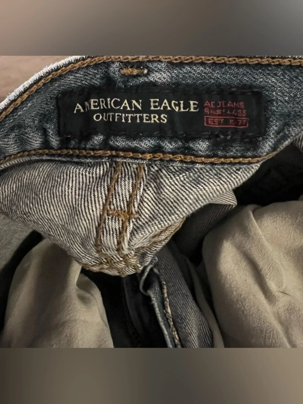 American Eagle Artist Jeans Size 4R Blue Bootcut Cotton Blend Rise Boho Y2K - Picture 10 of 10